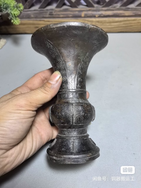 古玩銅器銅瓶真品鑒賞圖