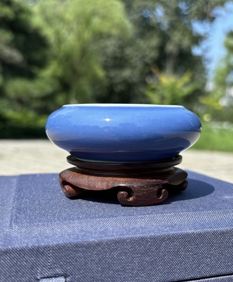 古玩陶瓷藍(lán)釉洗真品鑒賞圖
