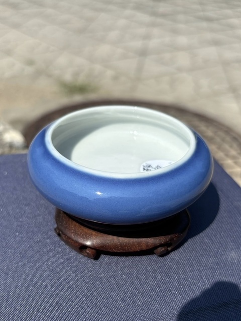 古玩陶瓷藍(lán)釉洗真品鑒賞圖