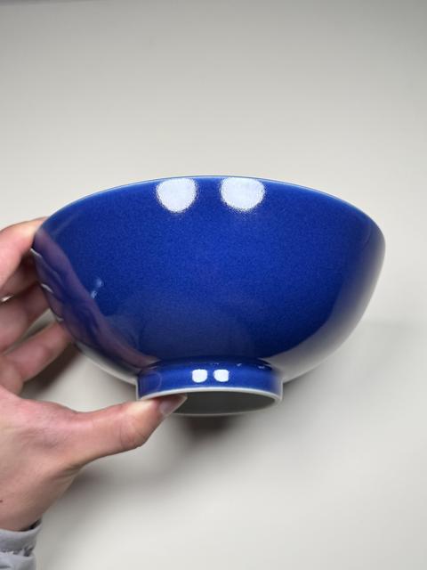 古玩陶瓷藍釉碗真品鑒賞圖