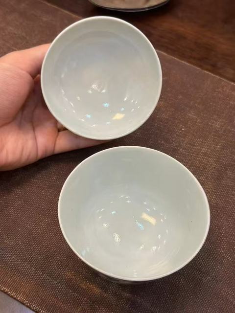 古玩陶瓷福壽紋蓋碗真品鑒賞圖