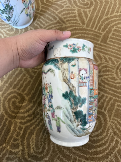 古玩陶瓷粉彩壯罐真品鑒賞圖