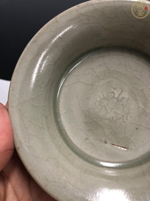 古玩陶瓷元末明初·青釉暗刻花卉紋洗拍賣,當前價格3300元