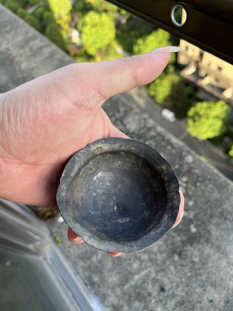 古玩雜項(xiàng)清代葵花口銀杯真品鑒賞圖