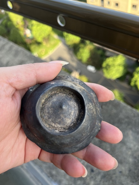 古玩雜項(xiàng)清代葵花口銀杯真品鑒賞圖