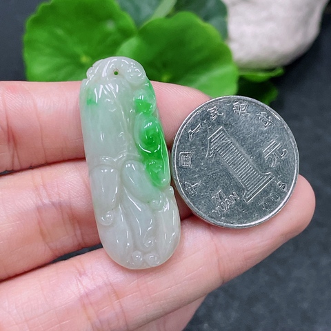 古玩玉器天然翡翠掛件真品鑒賞圖