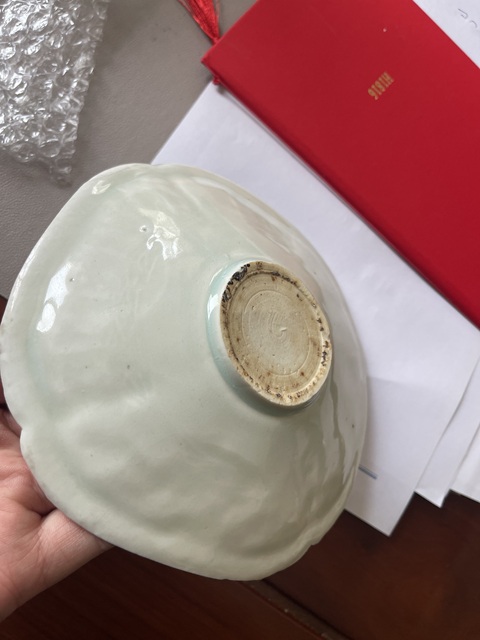 古玩陶瓷影青釉花鳥紋四方倭角盤真品鑒賞圖