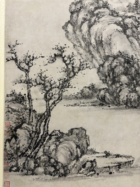 古玩字畫程遂款山水真品鑒賞圖