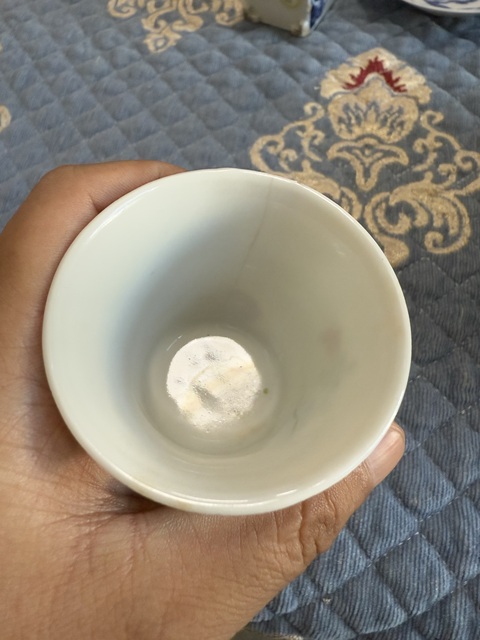 古玩陶瓷粉彩花卉紋馬蹄杯拍賣,當前價格600元