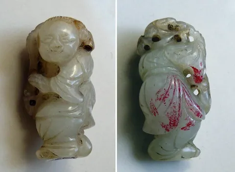 古玩玉器和田玉雕“童子”真品鑒賞圖