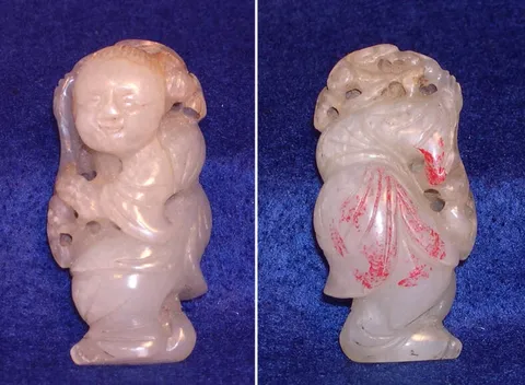 古玩玉器和田玉雕“童子”真品鑒賞圖