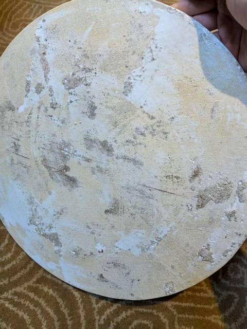 古玩陶瓷淺絳彩山水紋圓型瓷板畫真品鑒賞圖