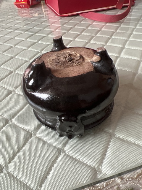 古玩陶瓷清代黑釉香爐真品鑒賞圖