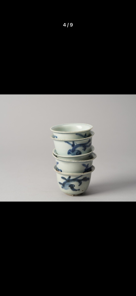 古玩陶瓷青花螭龍紋杯真品鑒賞圖