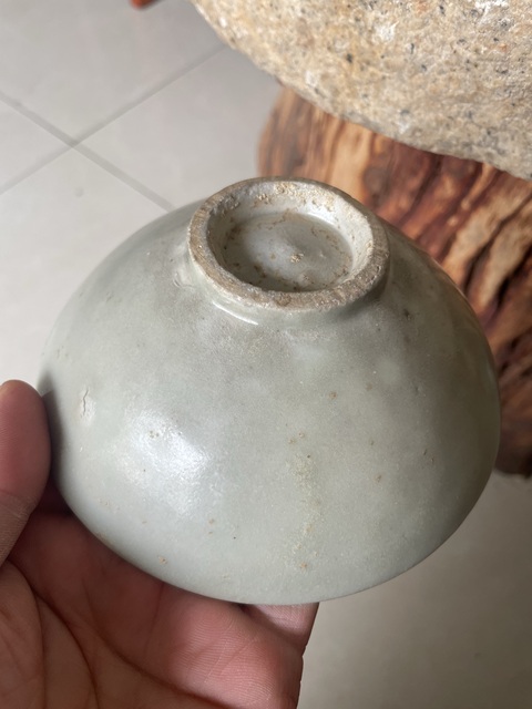 古玩陶瓷耀州窯月白釉盞拍賣，當(dāng)前價(jià)格12000元