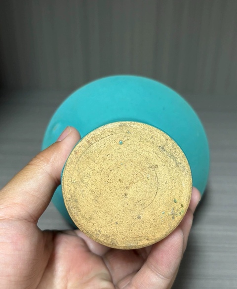 古玩陶瓷天藍釉油燈真品鑒賞圖