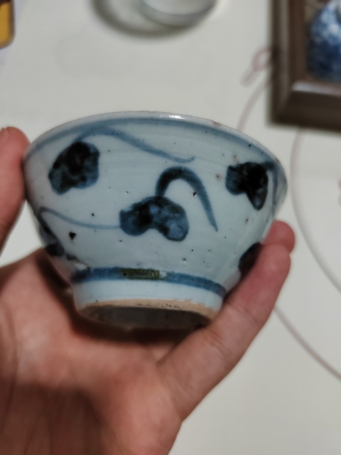 古玩陶瓷青花茶盞真品鑒賞圖