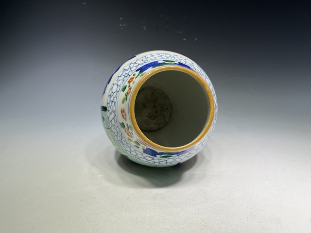 古玩陶瓷青花五彩人物故事紋橄欖尊真品鑒賞圖