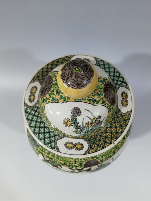 古玩陶瓷清晚素三彩將軍罐一對真品鑒賞圖