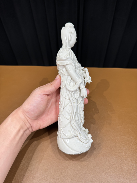 古玩陶瓷福州白瓷觀音菩薩造像真品鑒賞圖