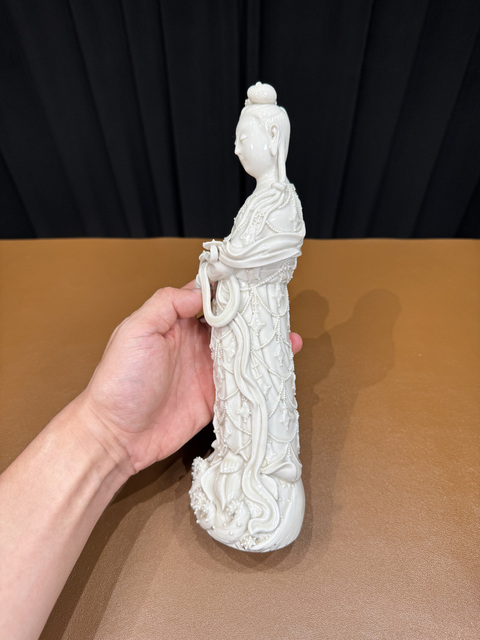 古玩陶瓷福州白瓷觀音菩薩造像真品鑒賞圖