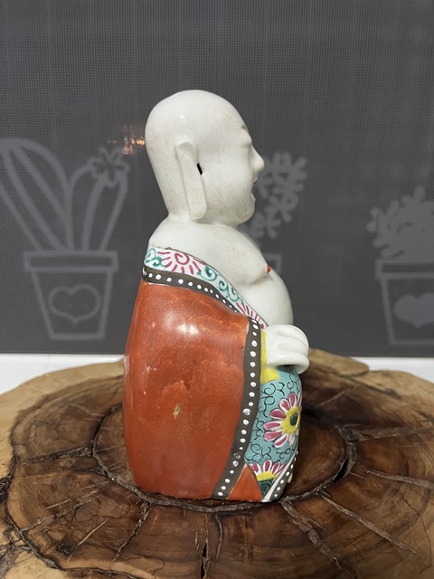 古玩陶瓷粉彩人物瓷塑像真品鑒賞圖