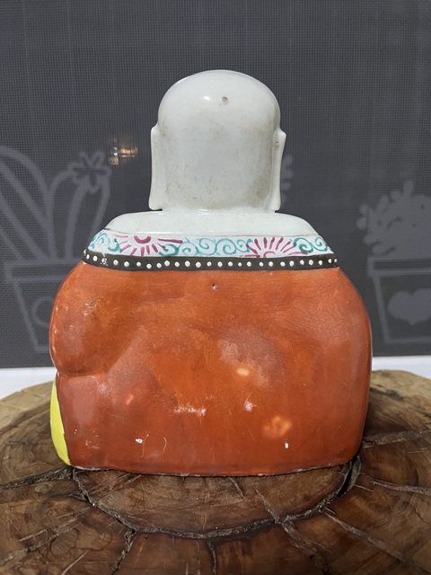 古玩陶瓷粉彩人物瓷塑像真品鑒賞圖