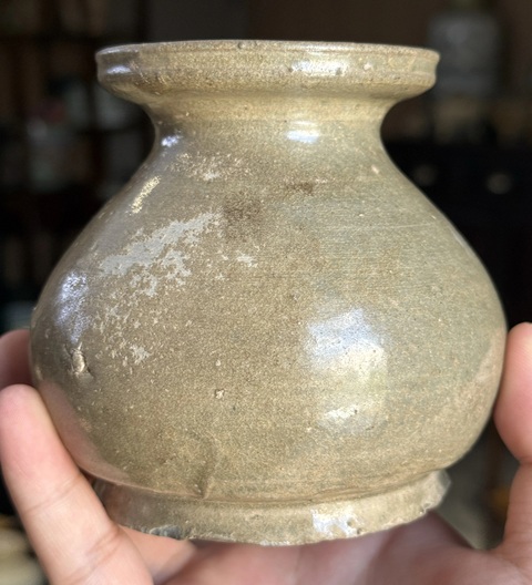 古玩陶瓷越窯青瓷渣斗真品鑒賞圖