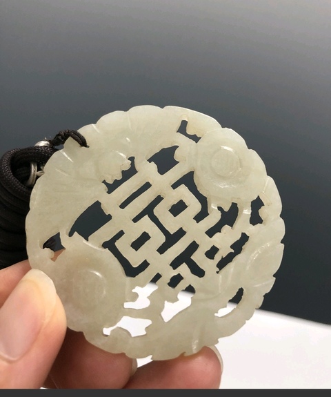 古玩玉器喜字佩真品鑒賞圖