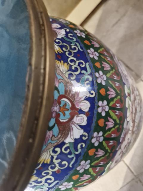 古玩雜項景泰藍花瓶真品鑒賞圖