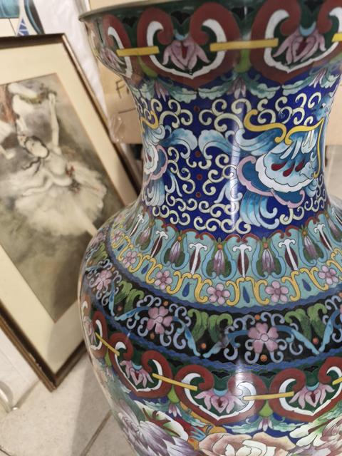 古玩雜項景泰藍花瓶真品鑒賞圖
