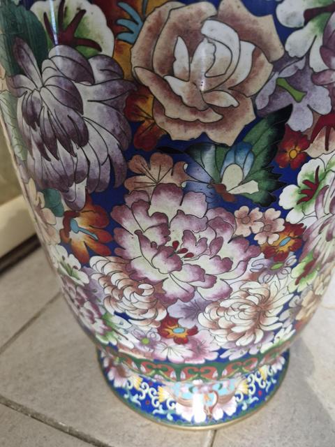 古玩雜項景泰藍花瓶真品鑒賞圖