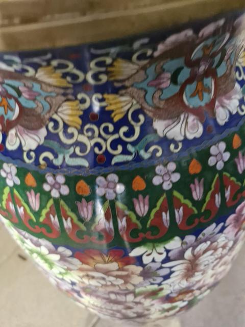 古玩雜項景泰藍花瓶真品鑒賞圖