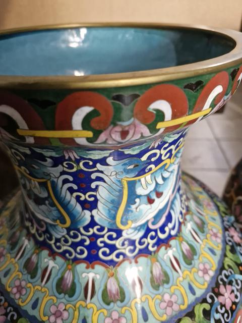 古玩雜項景泰藍花瓶真品鑒賞圖