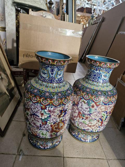 古玩雜項景泰藍花瓶真品鑒賞圖