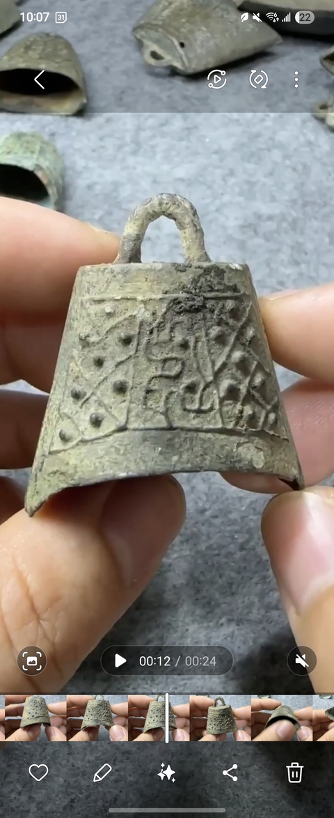 古玩銅器鈴鐺真品鑒賞圖