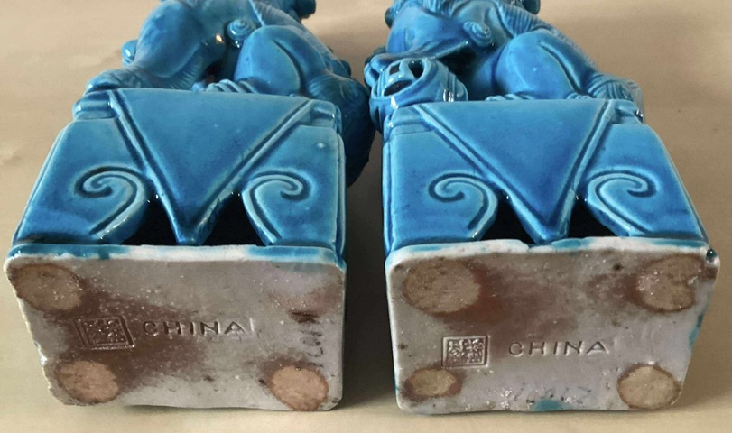 古玩陶瓷江林發造款獅子真品鑒賞圖