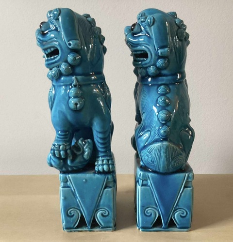 古玩陶瓷江林發造款獅子真品鑒賞圖