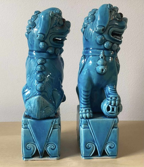 古玩陶瓷江林發造款獅子真品鑒賞圖