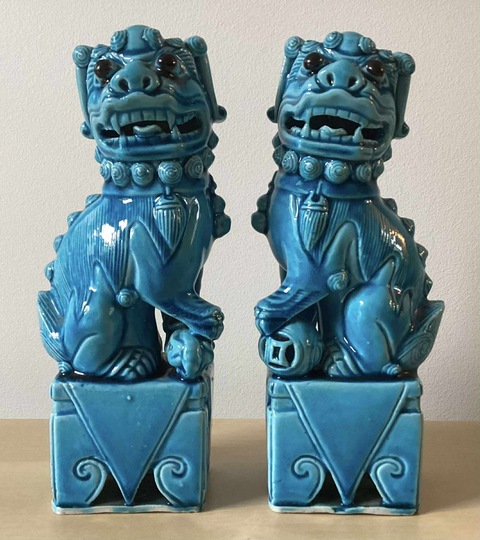 古玩陶瓷江林發造款獅子真品鑒賞圖