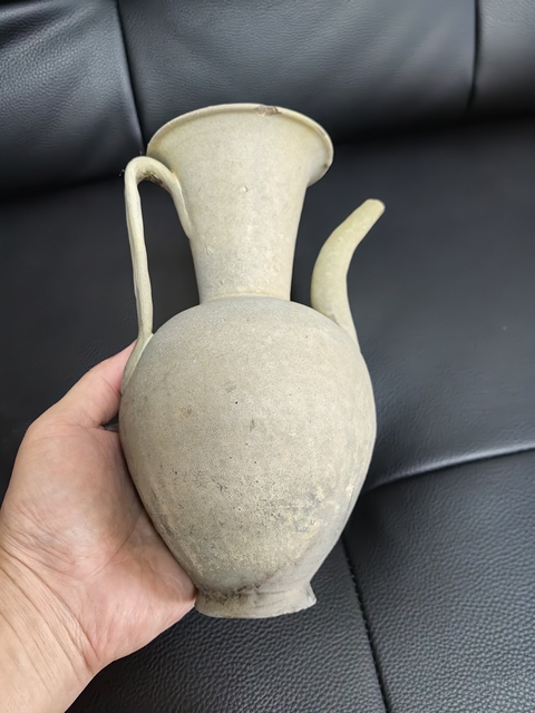 古玩陶瓷越窯青瓷執壺拍賣,當前價格3500元