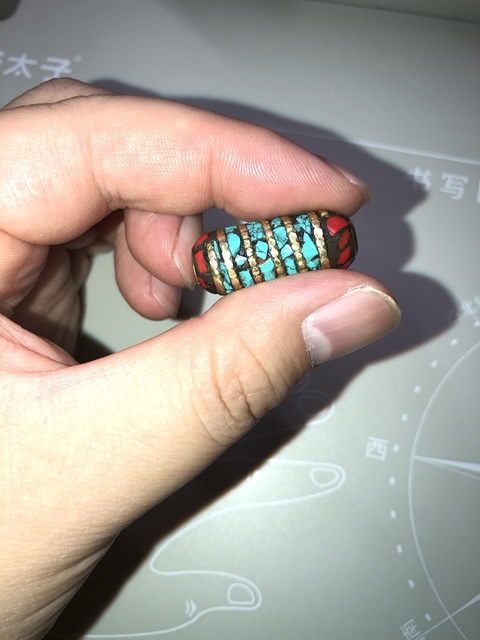 古玩雜項藏飾配珠-仿古珠飾-精品寶石-綠松石拍賣，當前價格258元