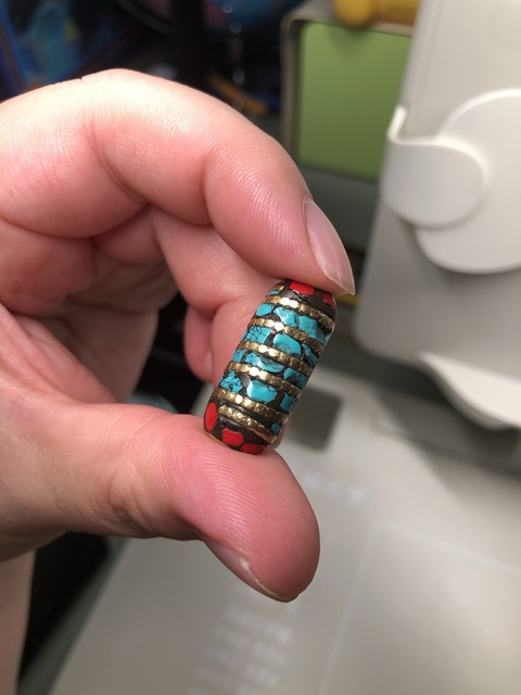 古玩雜項藏飾配珠-仿古珠飾-精品寶石-綠松石拍賣，當前價格258元