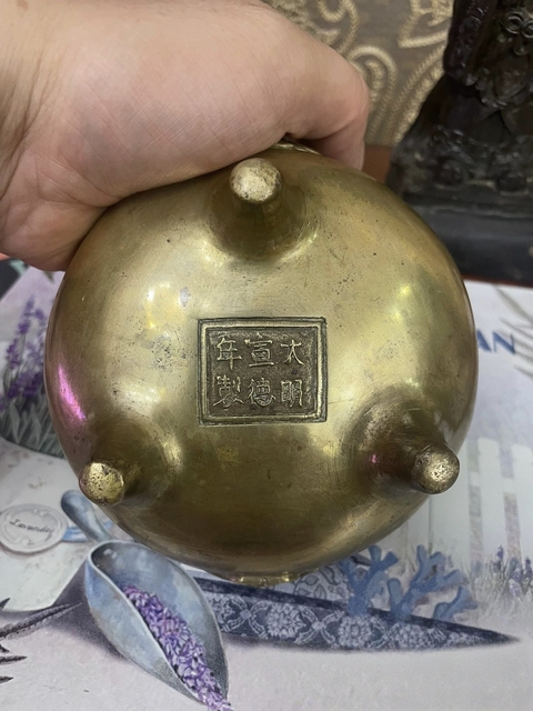 古玩銅器銅爐真品鑒賞圖