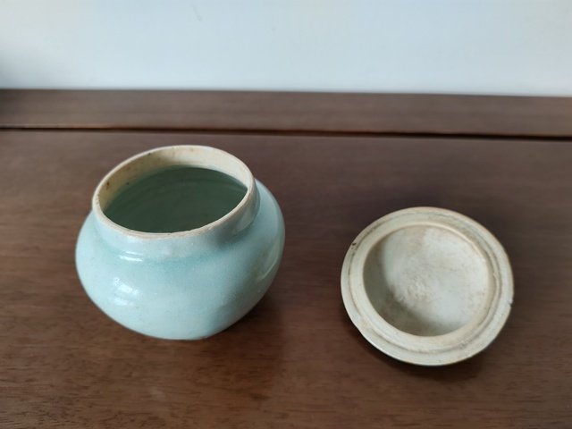 古玩陶瓷青白釉蓋罐真品鑒賞圖
