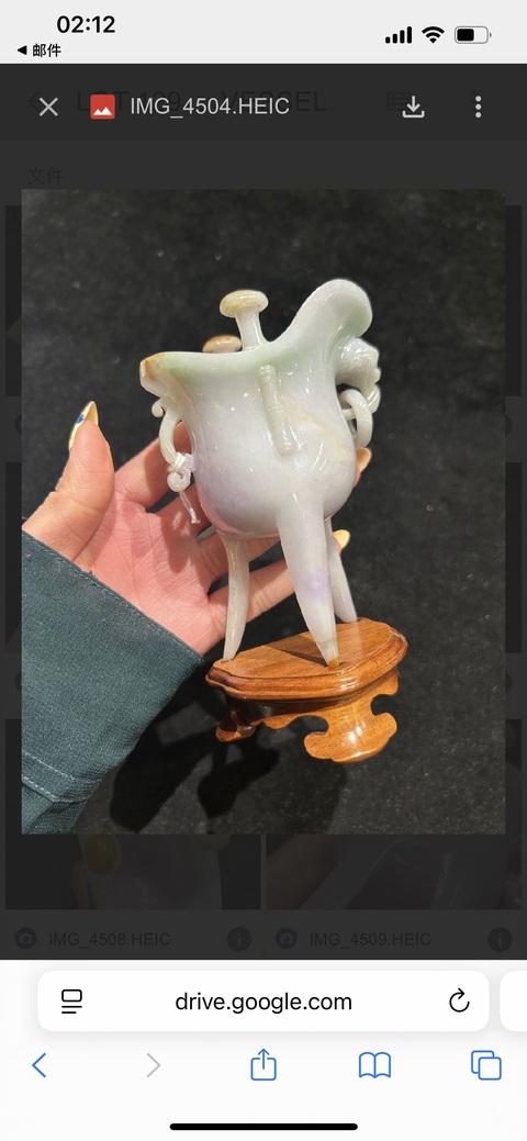 古玩玉器翡翠爵杯真品鑒賞圖