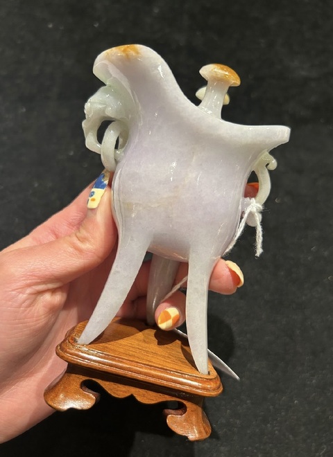 古玩玉器翡翠爵杯真品鑒賞圖
