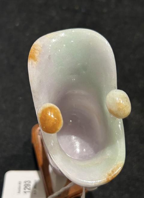 古玩玉器翡翠爵杯真品鑒賞圖