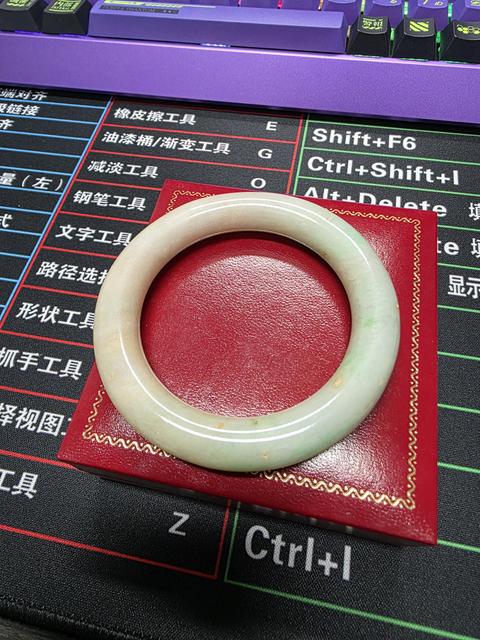 古玩玉器天然翡翠手鐲真品鑒賞圖