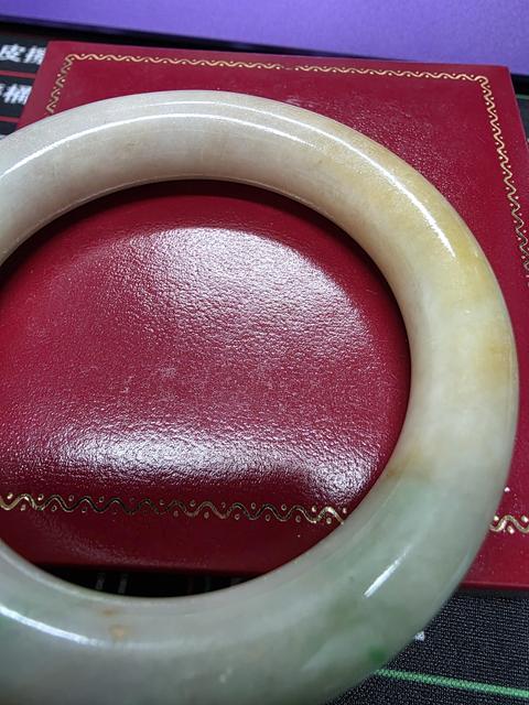 古玩玉器天然翡翠手鐲真品鑒賞圖